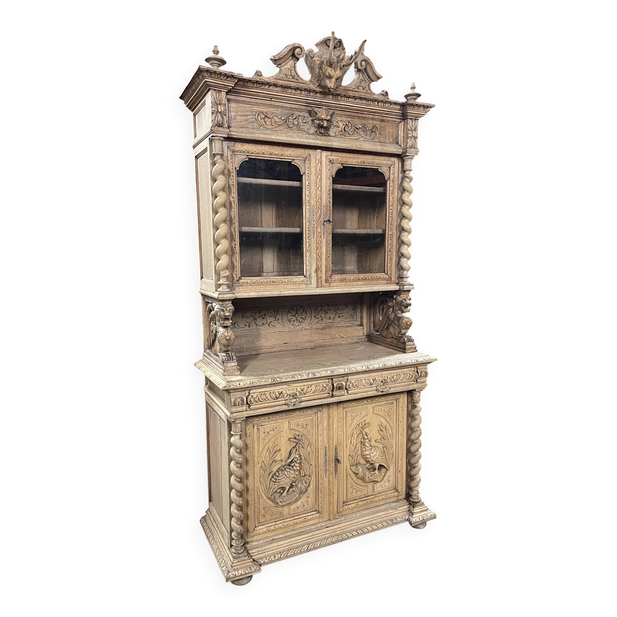 Hunting buffet with 2 bodies