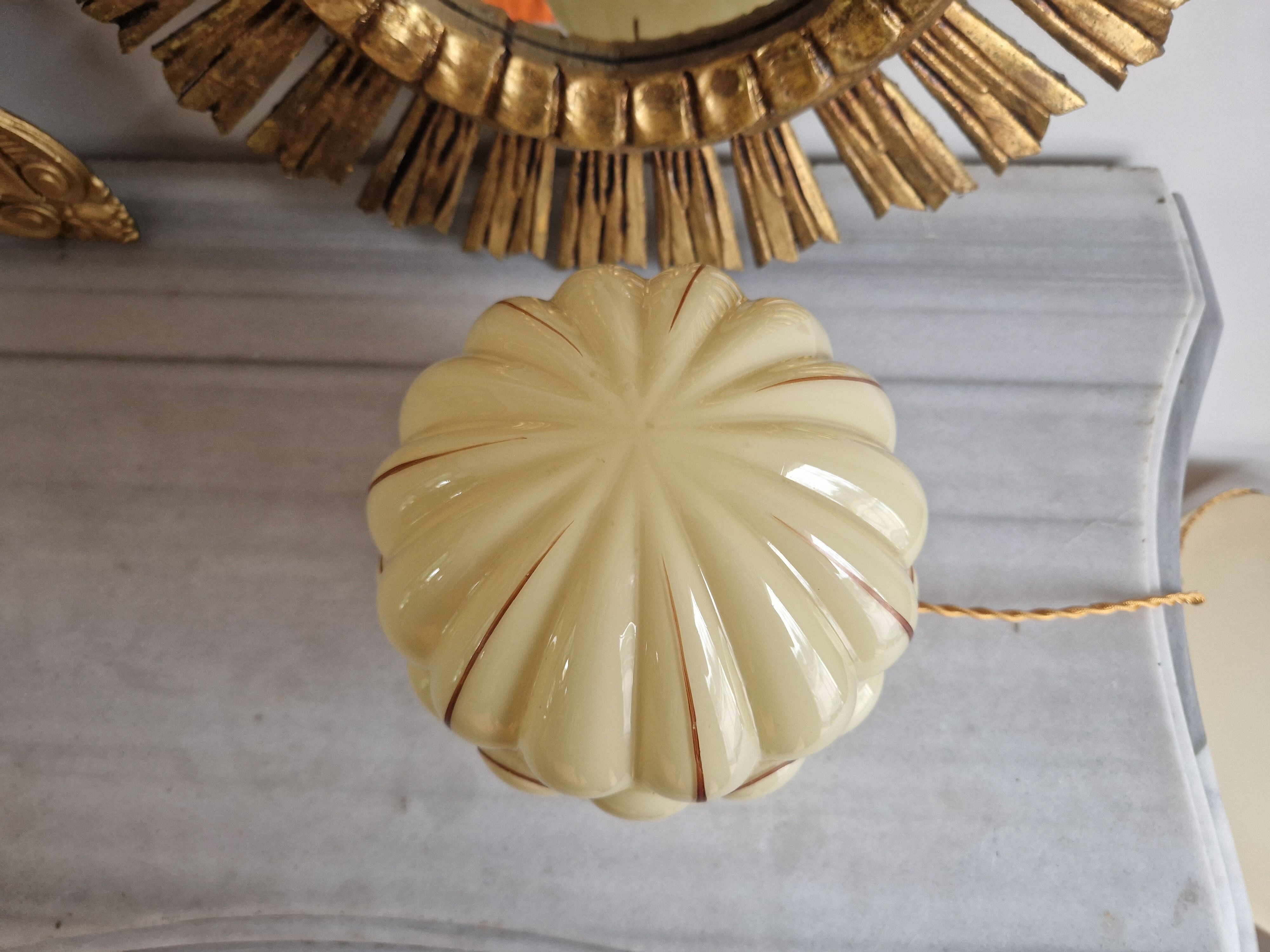Lampe boule art déco