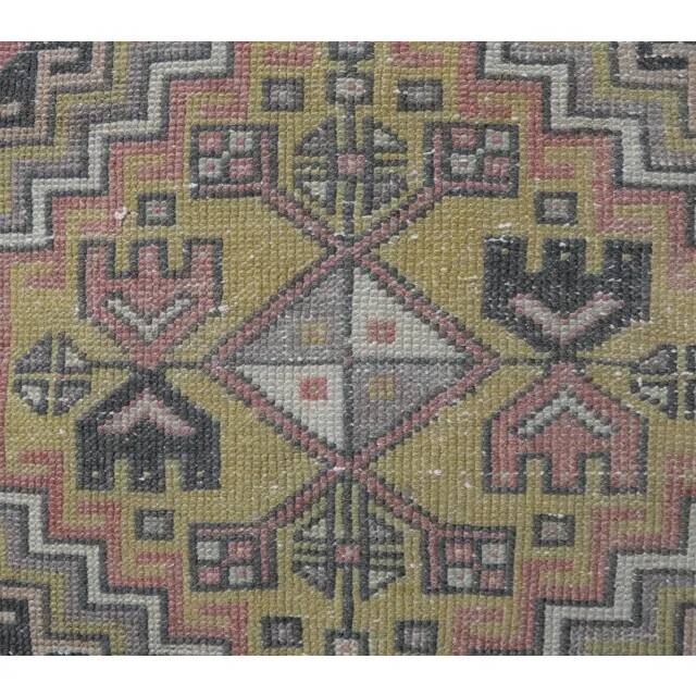 Vintage Turkish Oushak Handmade Pink Wool Rug 125x210