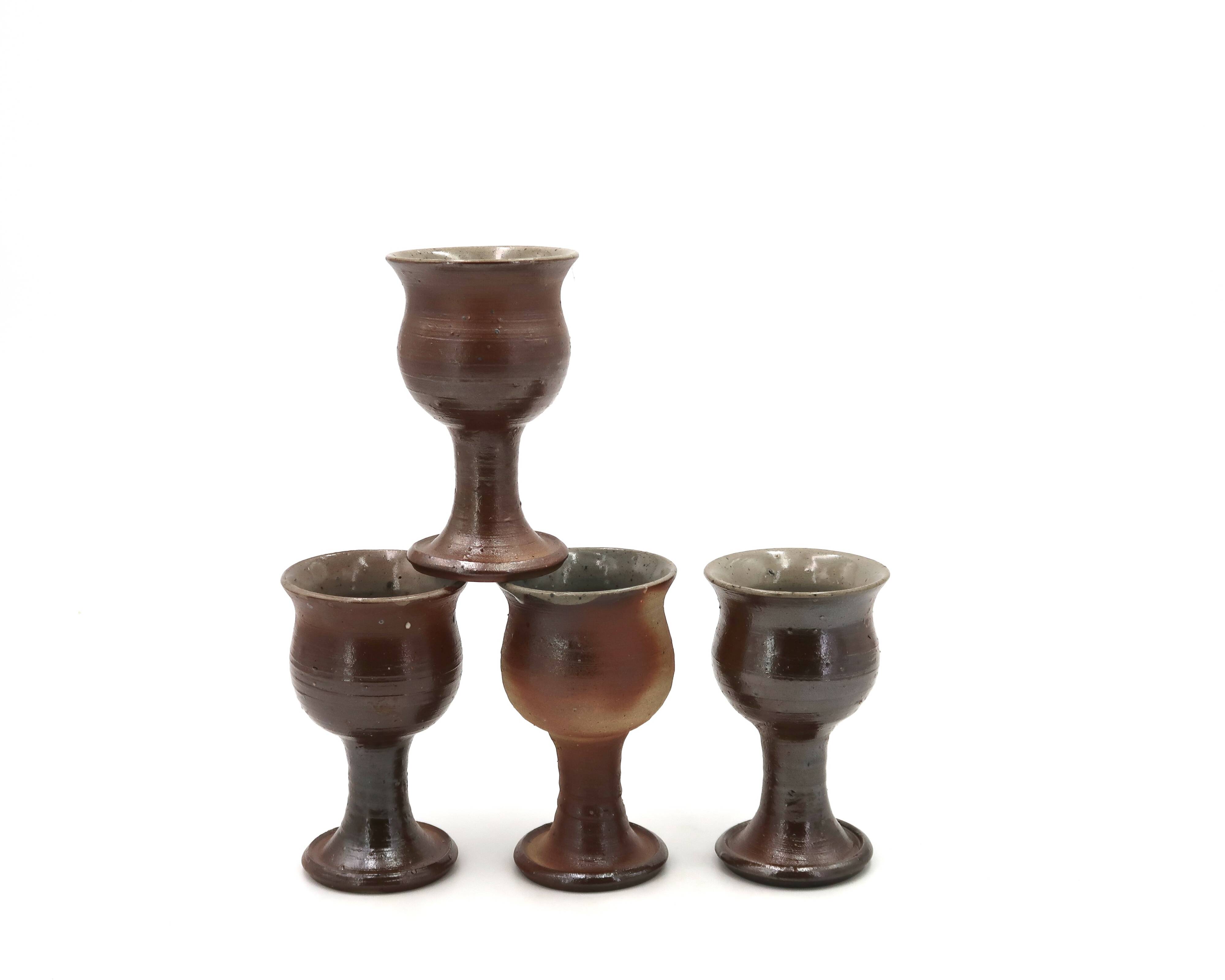 Stoneware coffee cups from Dalloun, La Borne, 1970s