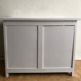 Children's desk painted in gray