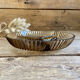Plat en verre fumé vintage