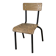 Chaise d’école vintage enfant bois et métal noir style industriel