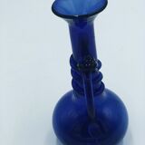 Vase en verre bleu , Art Nouveau