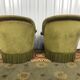 Paire de fauteuils crapaud velours Kaki