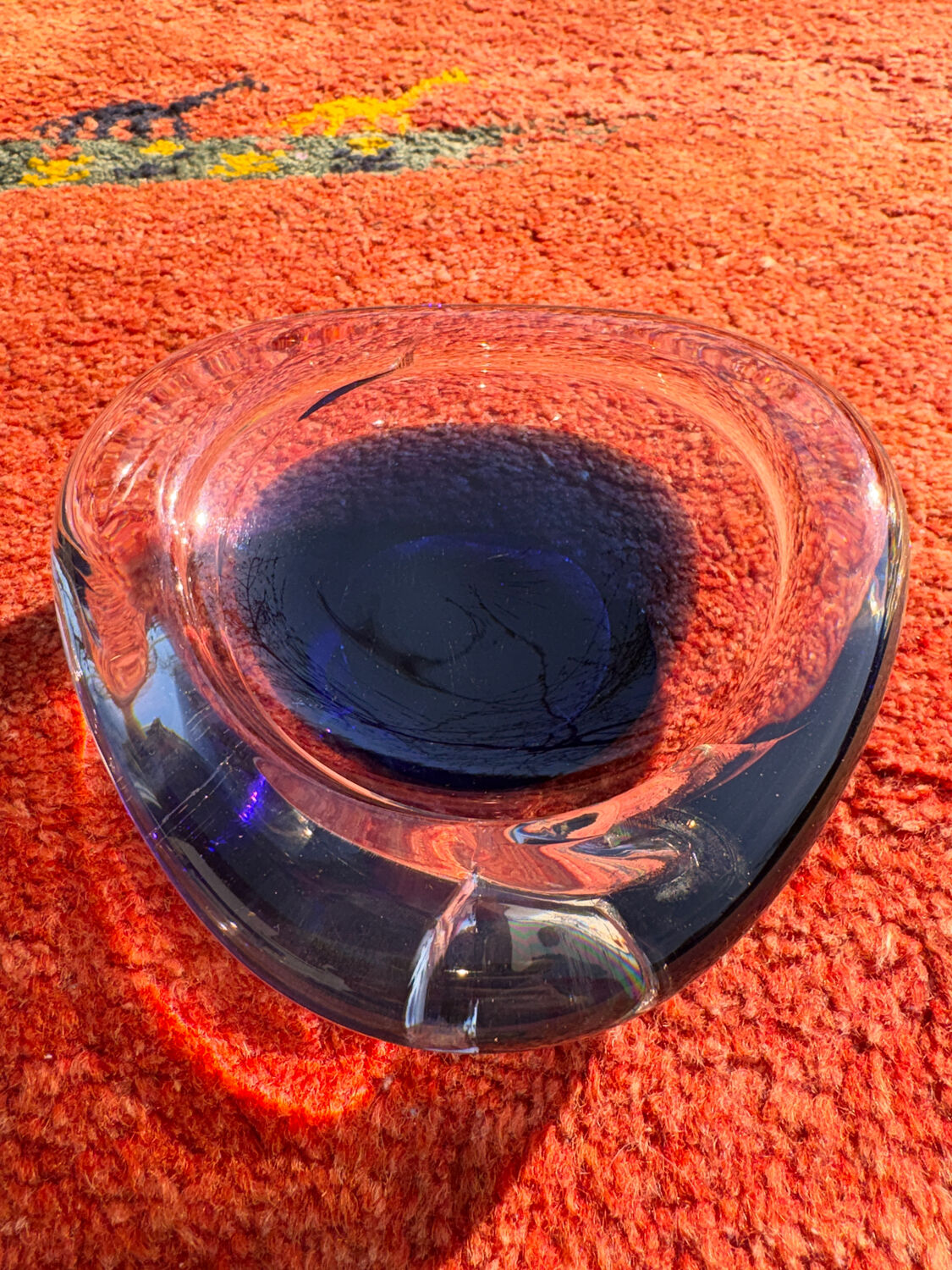 Vintage 60s/70s Murano Sommerso Ashtray Bowl Glass