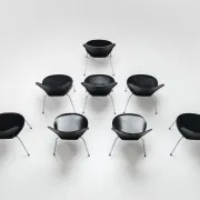 Arne Jacobsen set of eight 3107 Butterfly dining chairs Fritz Hansen Denmark 1967