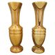 Pair of large Czechoslovakian wooden vases, mixed woods, 1960s
