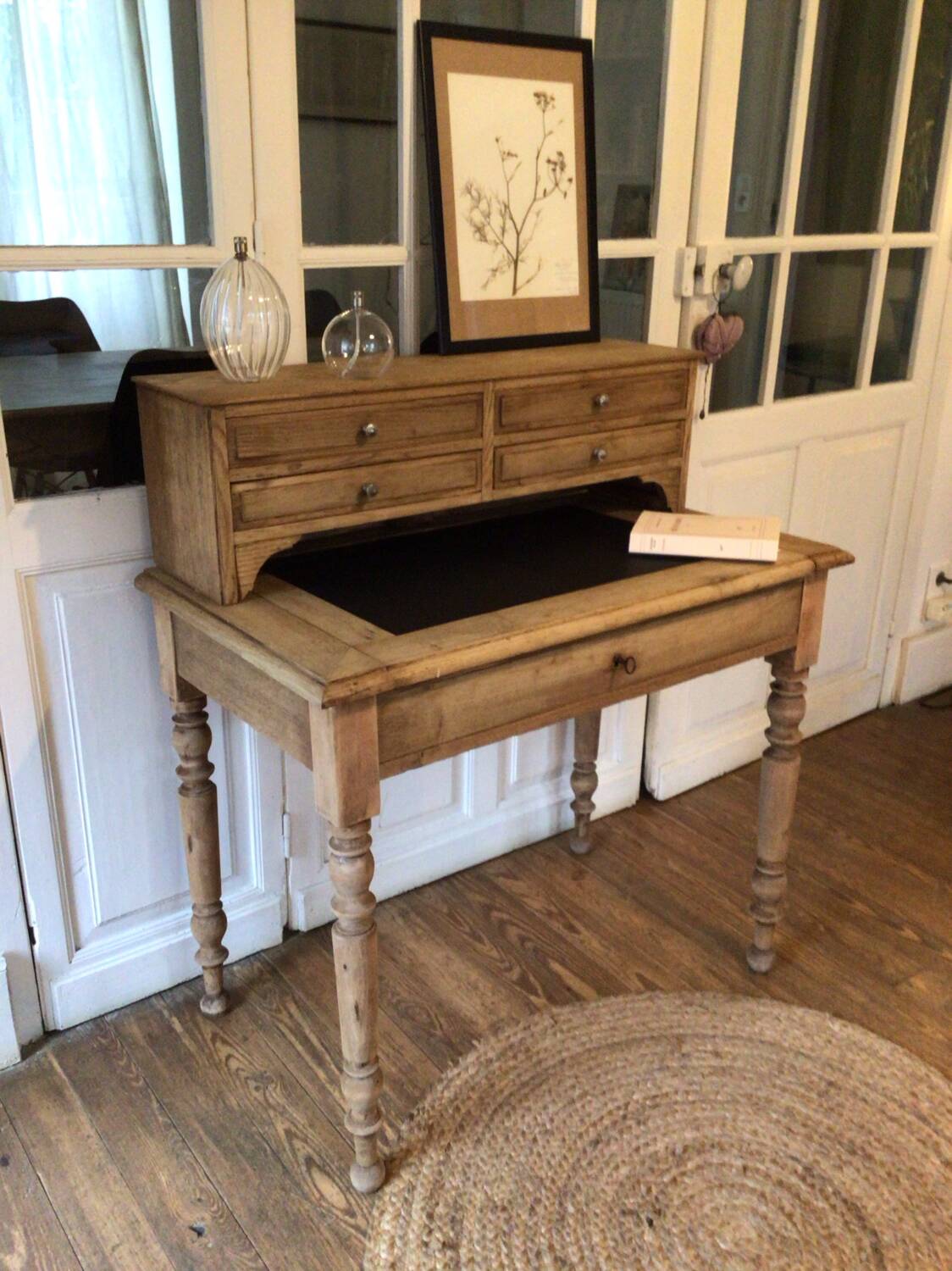 Early 20th century oak desk, happiness of the day