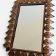Spanish Mid-Century Wrought Iron Mirror with Foliage Frame, Circa 1950s