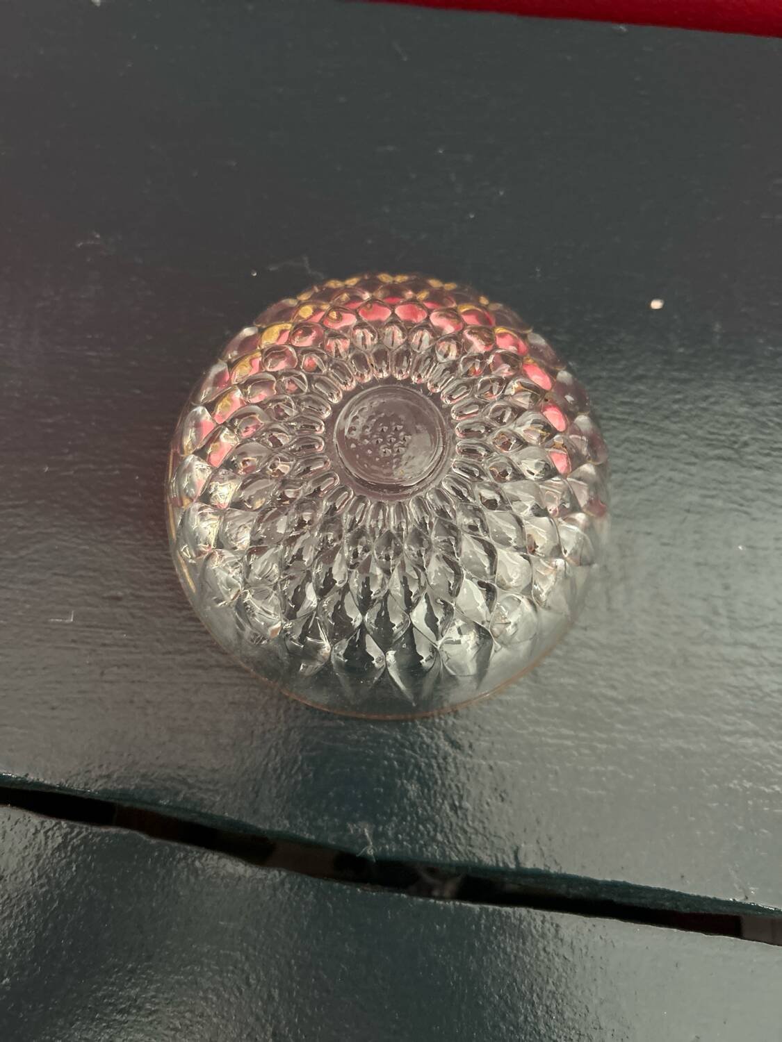 Crystal bowl with gold rim