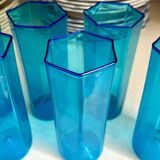 7 verres en verre de Murano par Carlo Scarpa pour Venini, Italie