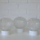 Mushroom sconces / set of 3 vintage wall lamp / bathroom ceiling light 1960