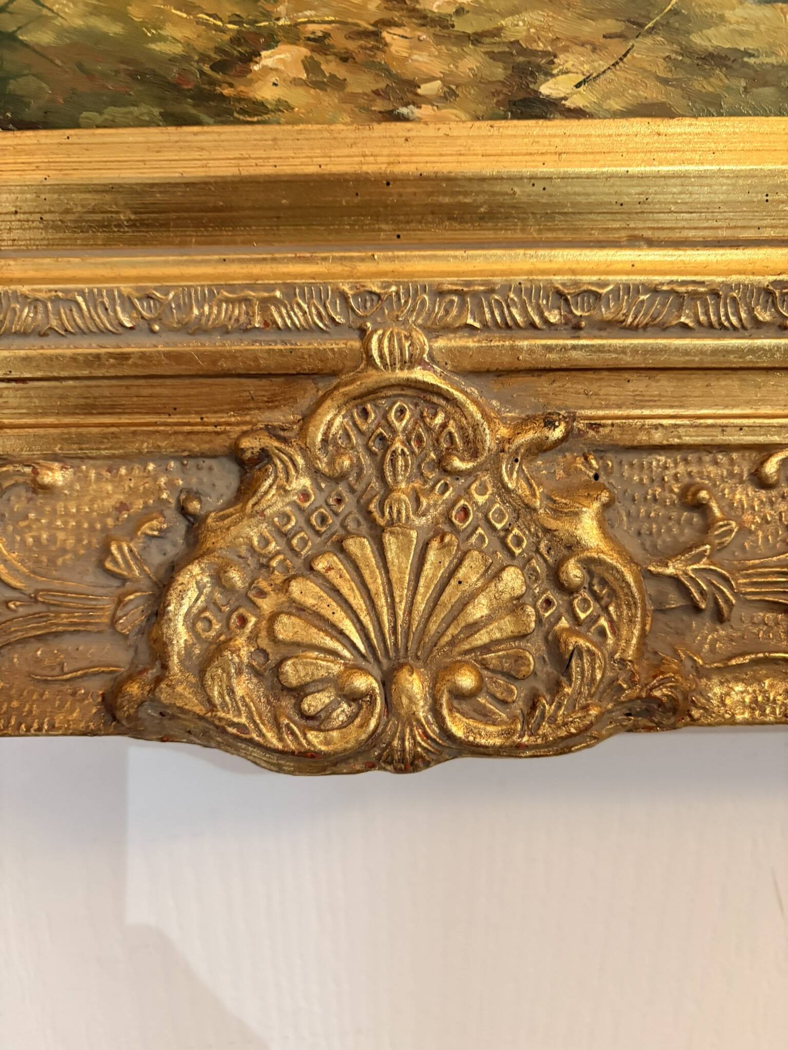 Oil Painting Panel HSP EDWARD WEBB Hunting Dog Forest