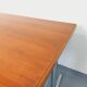 Vintage walnut and chrome metal desk from the 1970s.