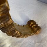 Wooden wall console and antique gilded stucco