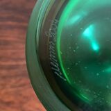 Venini Murano Italian green bottle serie "Incisi" produced in 2004