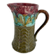 Slip pitcher, Orchies, jug, majolica, earthenware, floral decoration