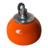 Orange globe pendant lamp 80s