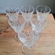 Service of 6 chiseled wine glasses