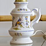 Lampe artisanale en faïence du Moustiers