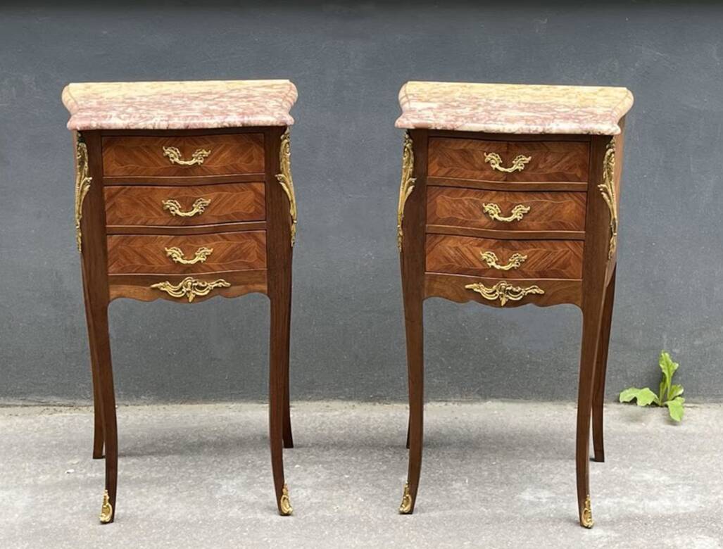 Pair of Louis XV style bedside tables