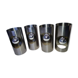 4 wall lights from the 70's Space age