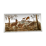 Doe-themed eglomized mirror
