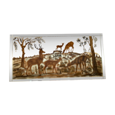 Doe-themed eglomized mirror