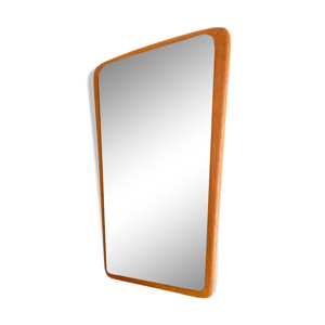 miroir trapèze en teck