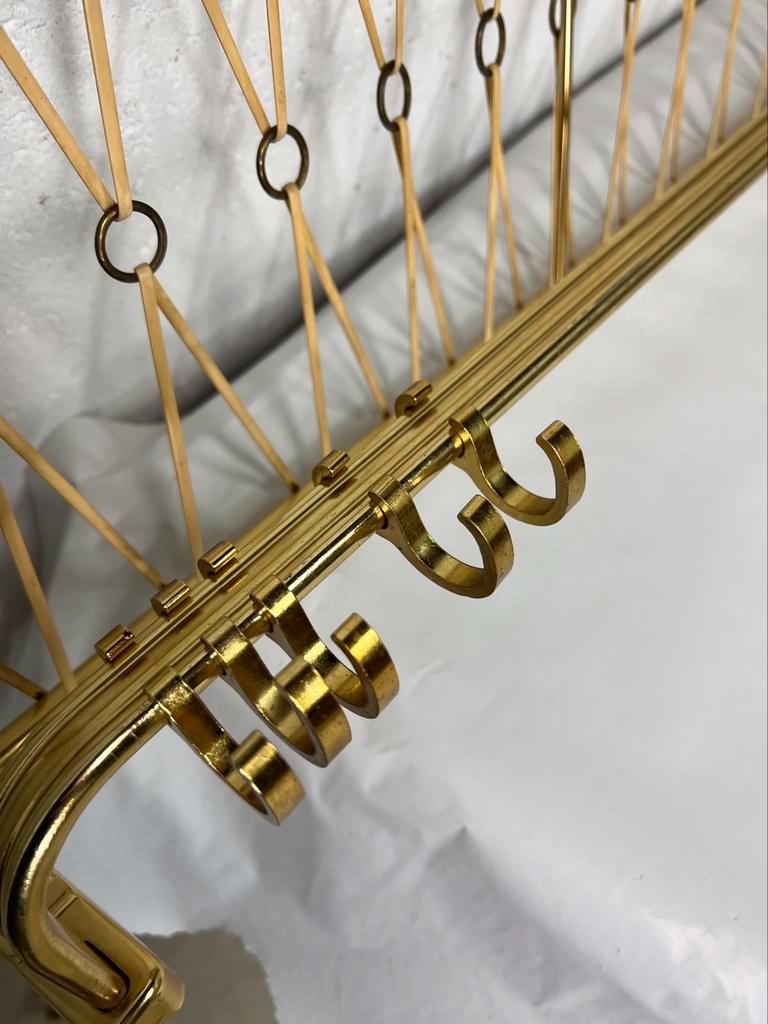 Vintage 'gold' wall coat rack