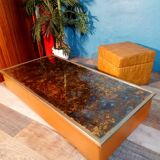 Table basse cuir Steiner 1970s