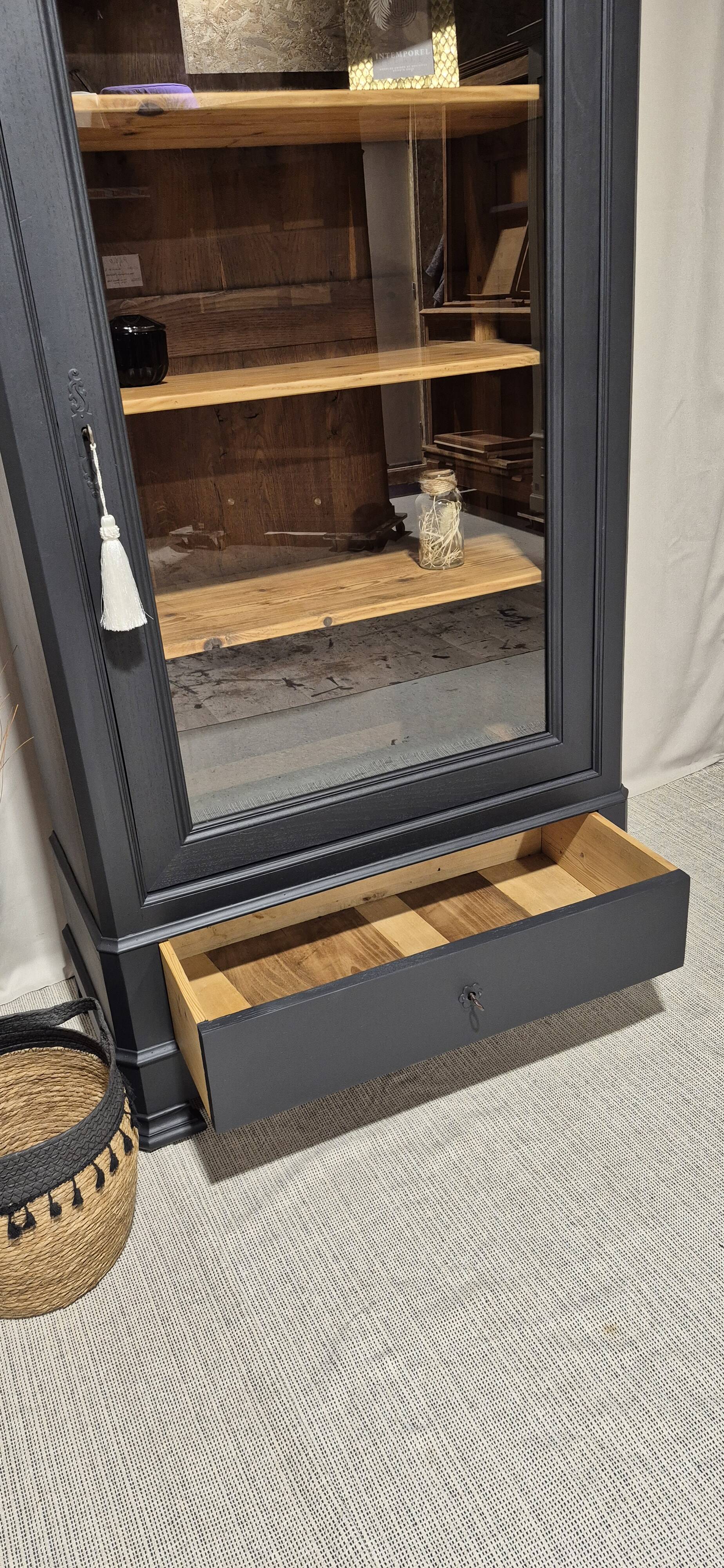 Louis Philippe glass display cabinet