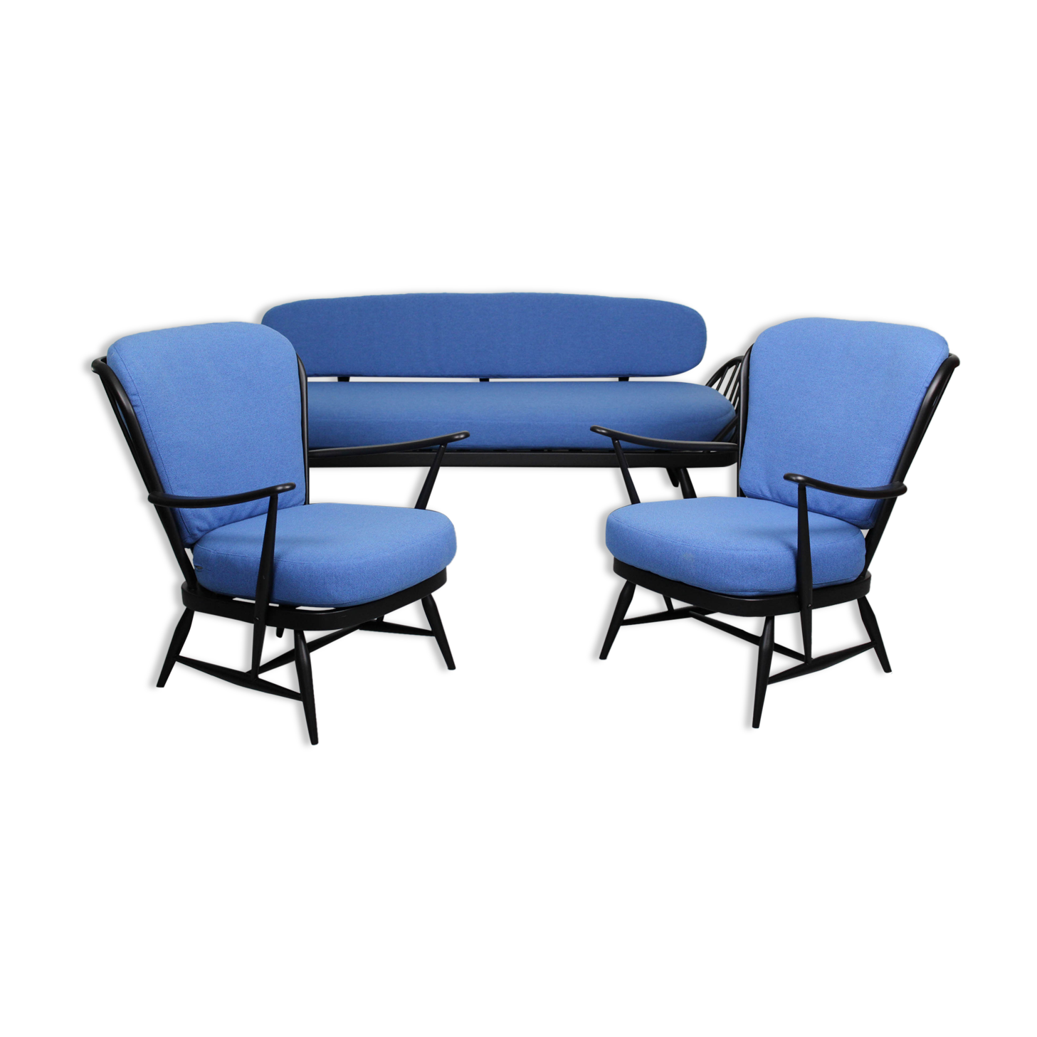 Lounge set with sofa daybed model ‘355’ and 2 windsor lounge chairs Lucian Ercolani for Ercol