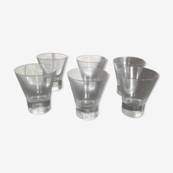 6 contemporary table glasses