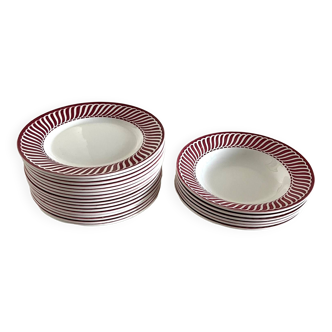 Assiettes Digoin Sarreguemines