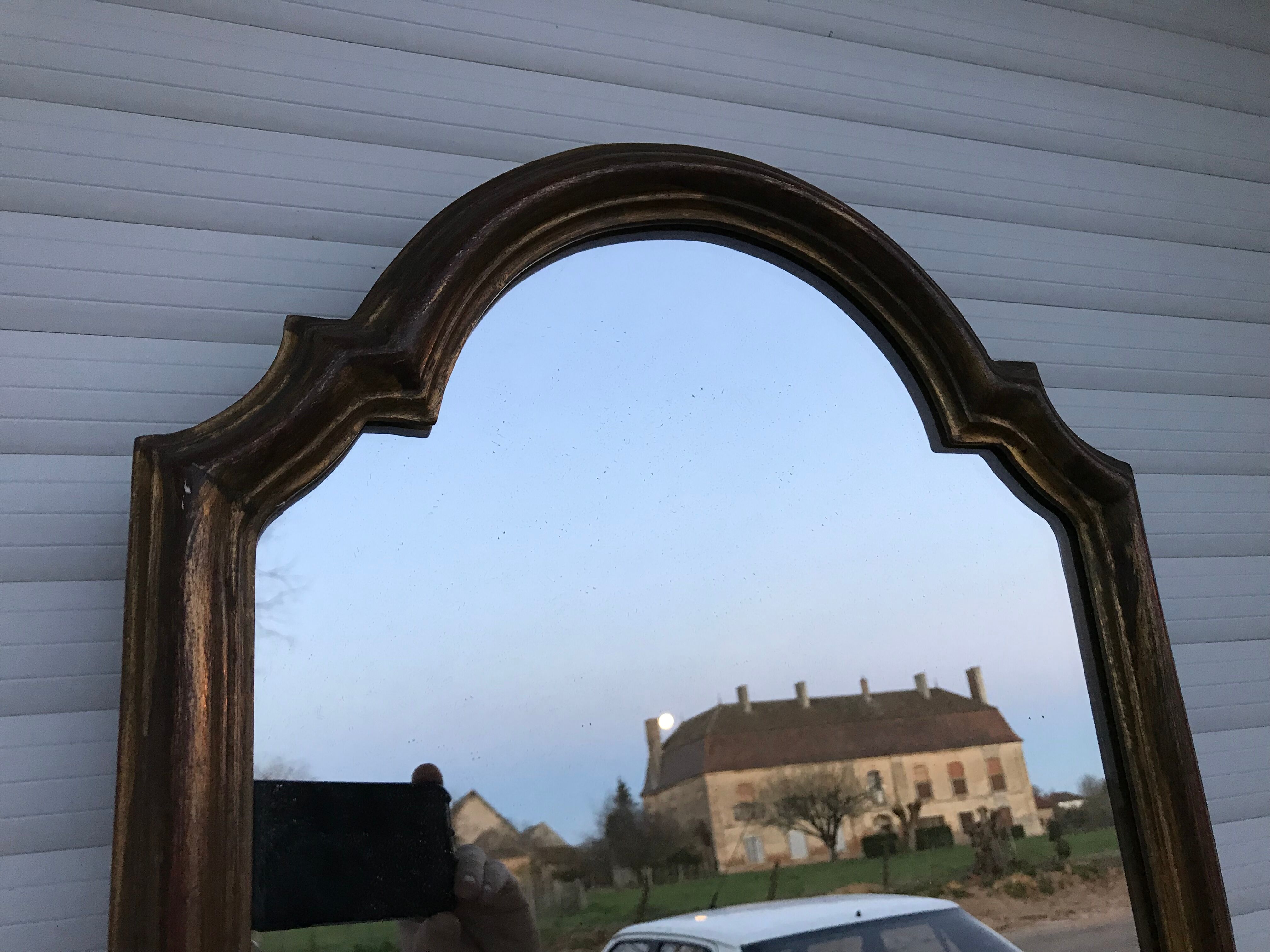 Mirror wood gilded Louis XVI style 34x100cm