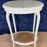 Louis XV Style Side Table or Pedestal Table in Lacquered Wood