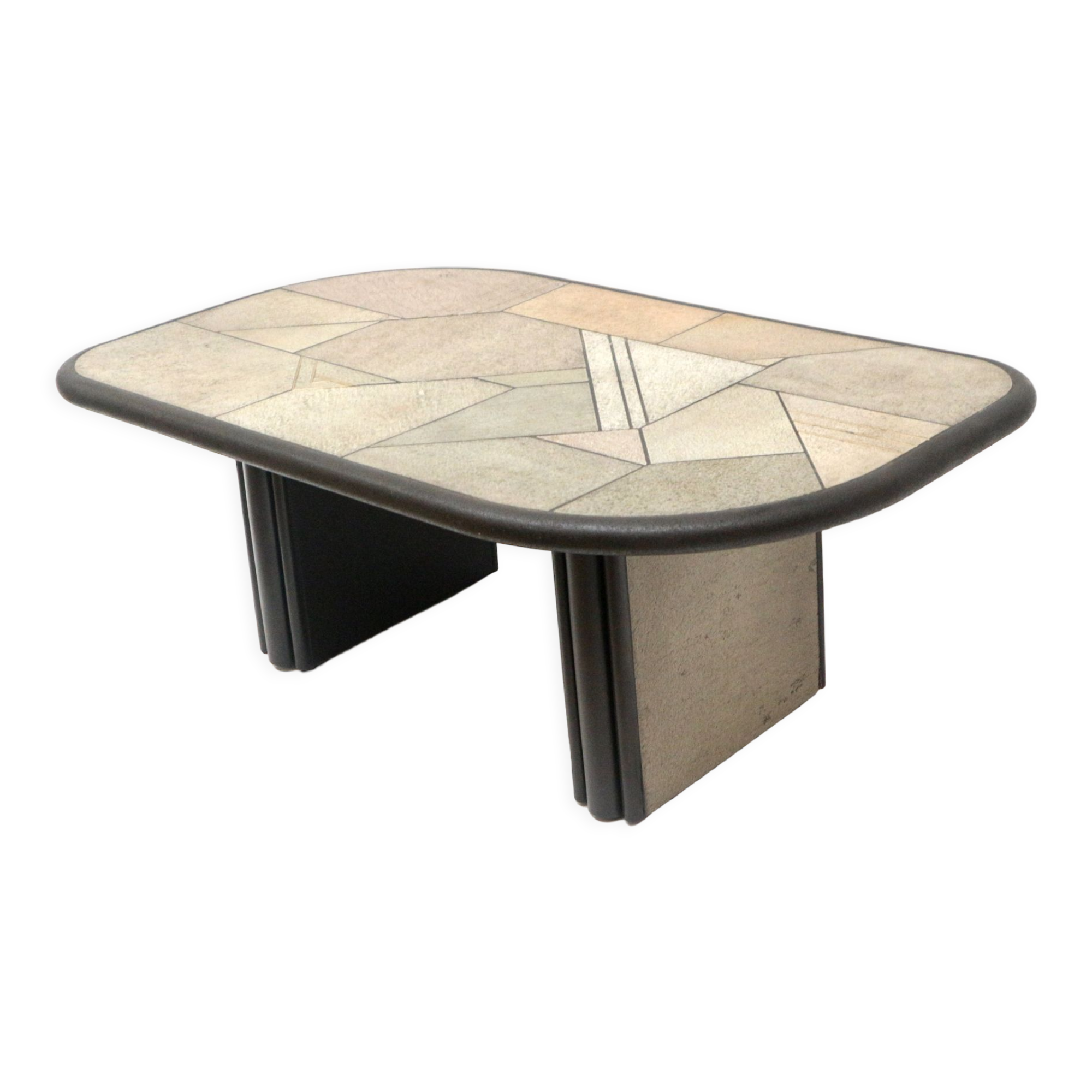 Vintage Brutalist coffee table by Fedam from the 1980s
