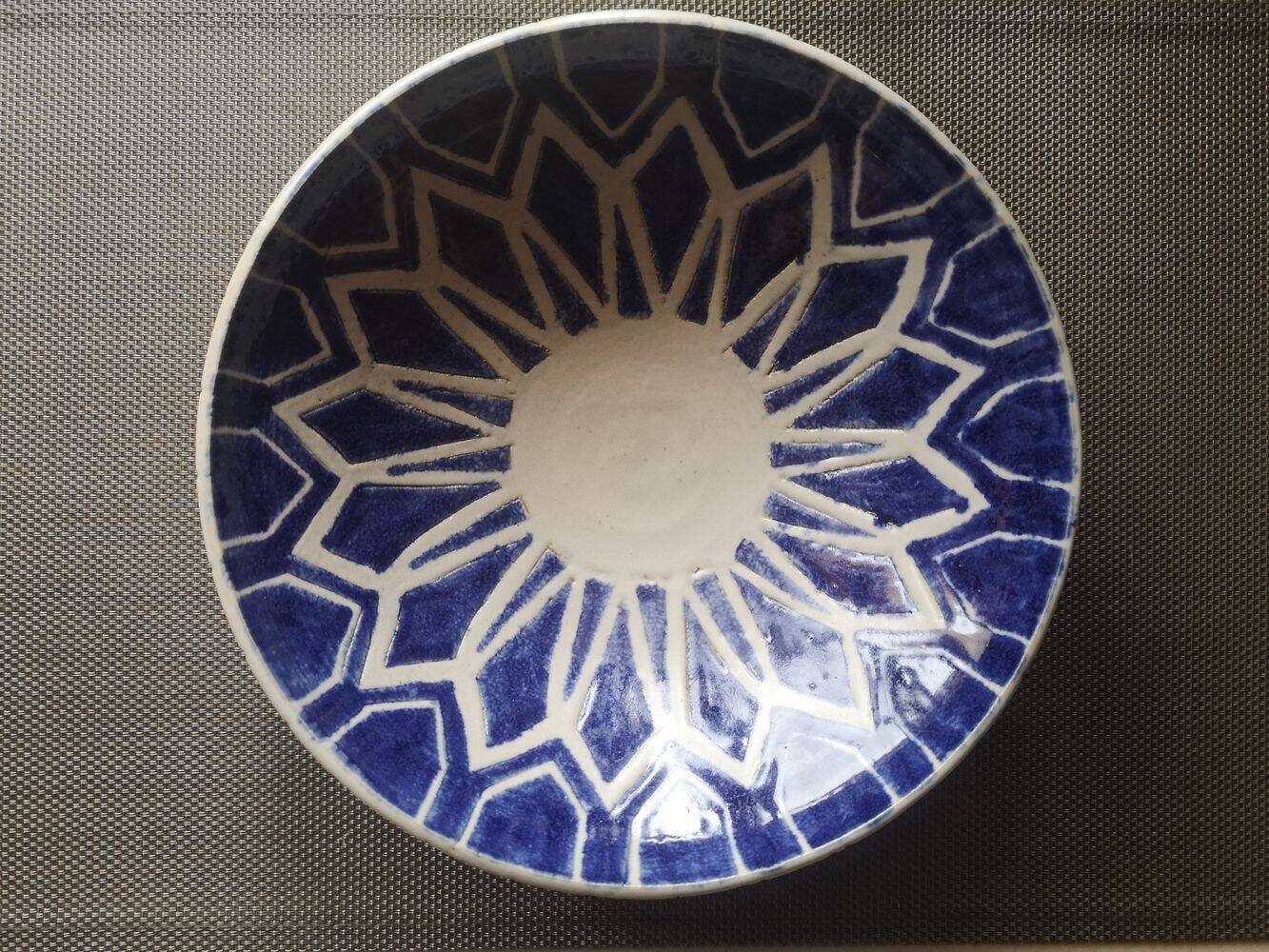 Glazed stoneware cup - Mediterranean work