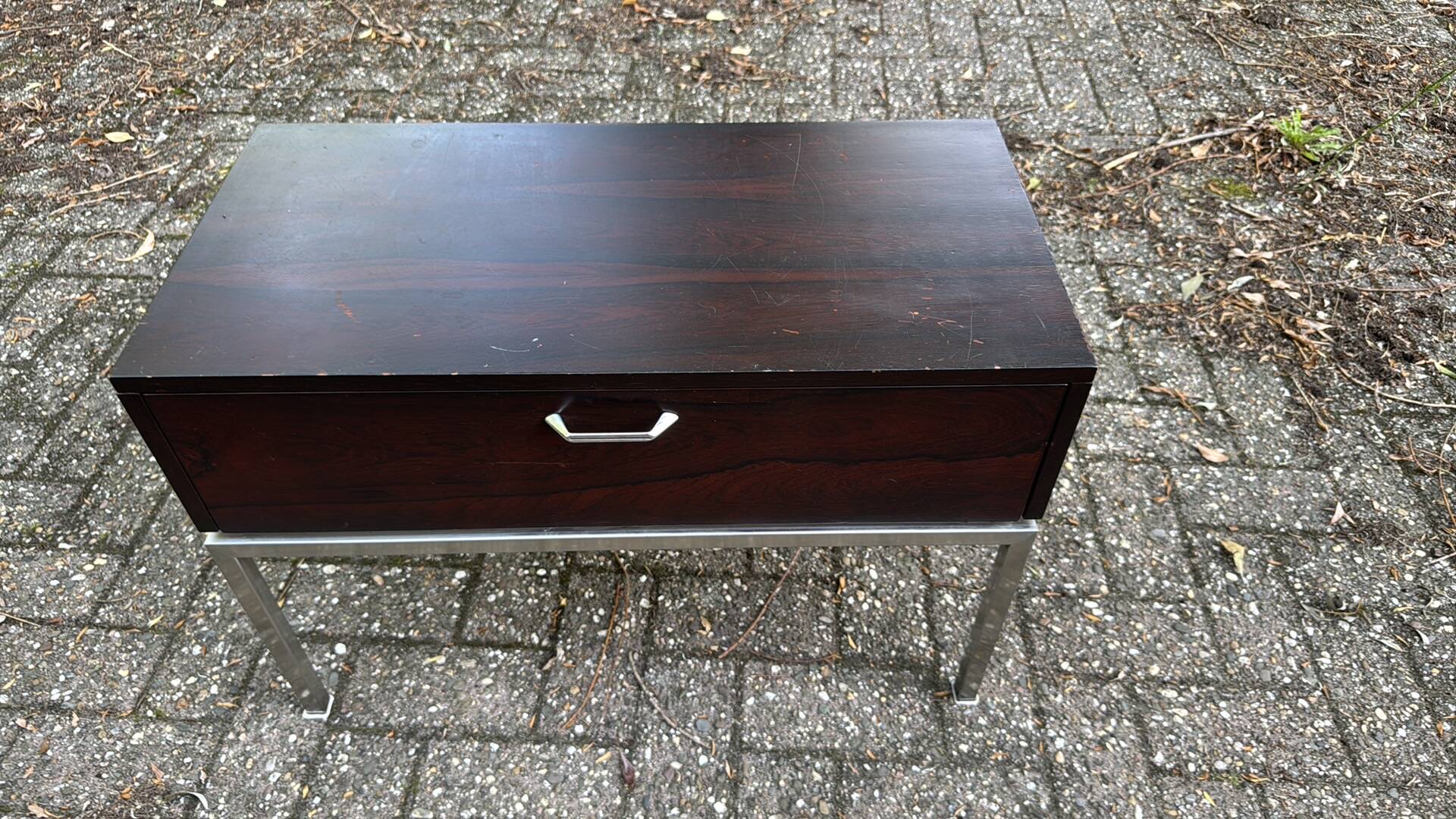 Table de chevet en palissandre vintage