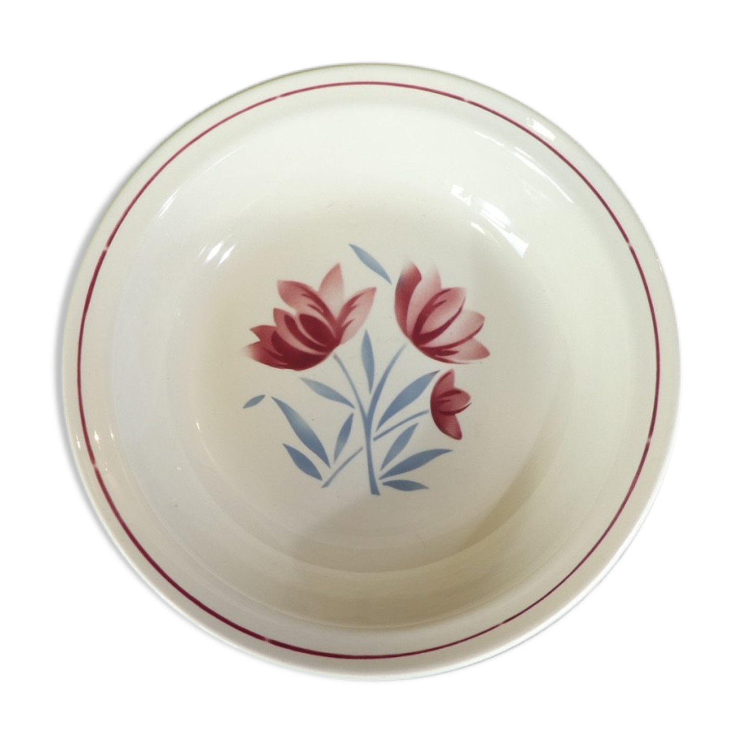 Former plat rond creux in earthenware from badonviller