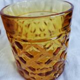 Set of 6 old Pernod amber glasses