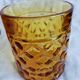Set of 6 old Pernod amber glasses