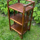 Bedside table, end table, vintage rattan shelf