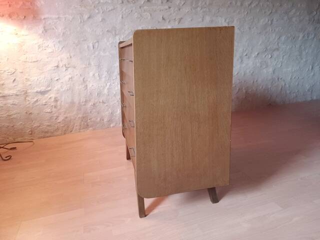 Commode vintage bois et pieds compas années 1950 1960