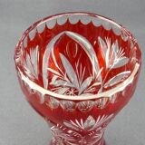 Cut crystal vase from Bohemia