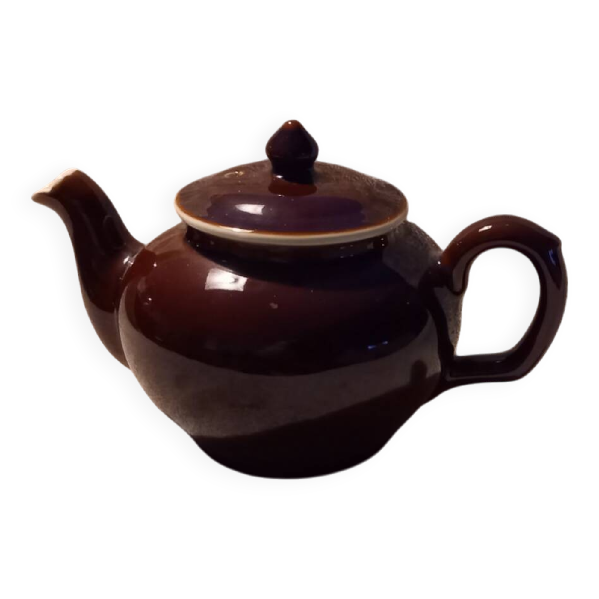 1960s vintage enamelled ceramic teapot