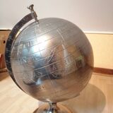 Silver plated world map