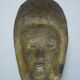 Brass mask wall sculpture ethnic decorative object Tribal art